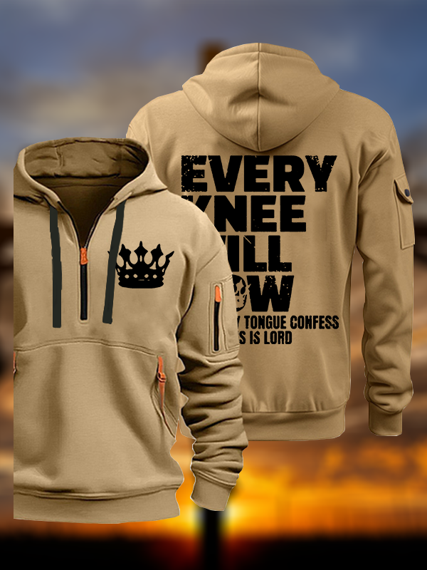 Every Knee Will Bow  Jesus God Christian Zipper Hoodies