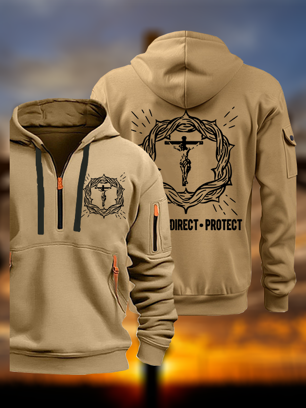 Correct Direct Protect Jesus God Christian Zipper Hoodies