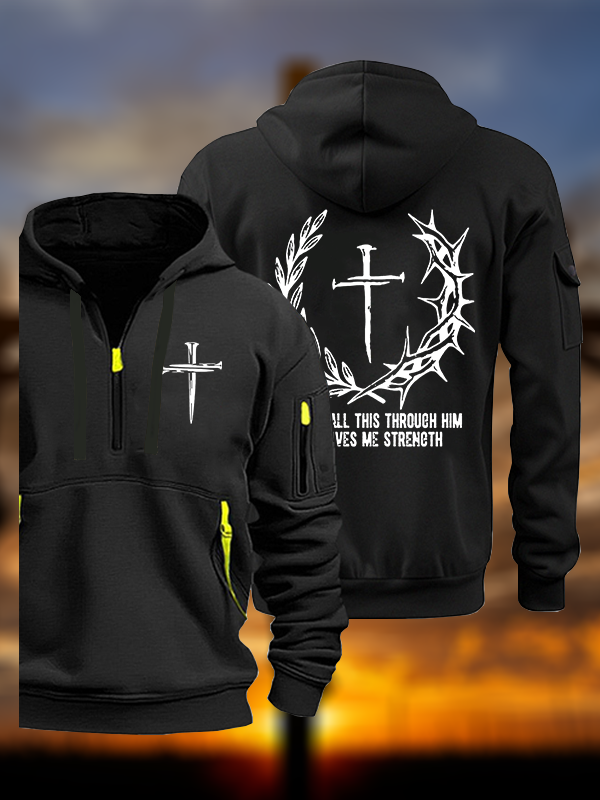 I Can Do All This Throuch Him Who Gives Me Strength Jesus God Christian Zipper Hoodies