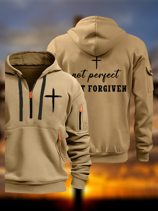 Not Perfect Just Forgiven Jesus God Christian Zipper Hoodies
