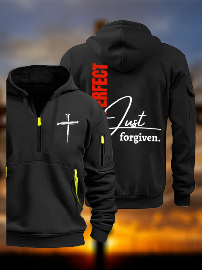 Not Perfect Just Forgiven Jesus God Christian Zipper Hoodies