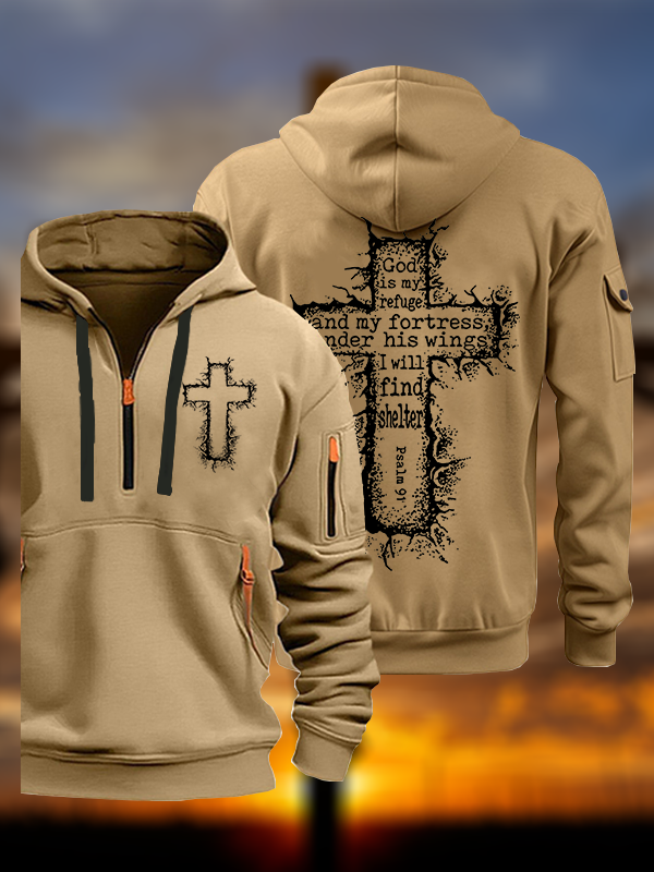 God Is My Refuge Psalm 91 Jesus God Christian Zipper Hoodies