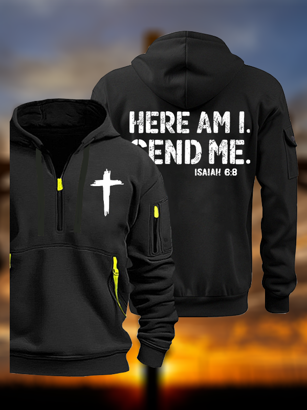 Here Am I. Send Me.  Isaiah 6:8 Jesus God Christian Zipper Hoodies