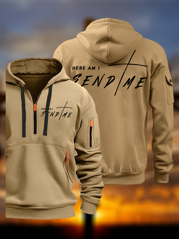 "Here Am I, Send Me"  Jesus God Christian Zipper Hoodies