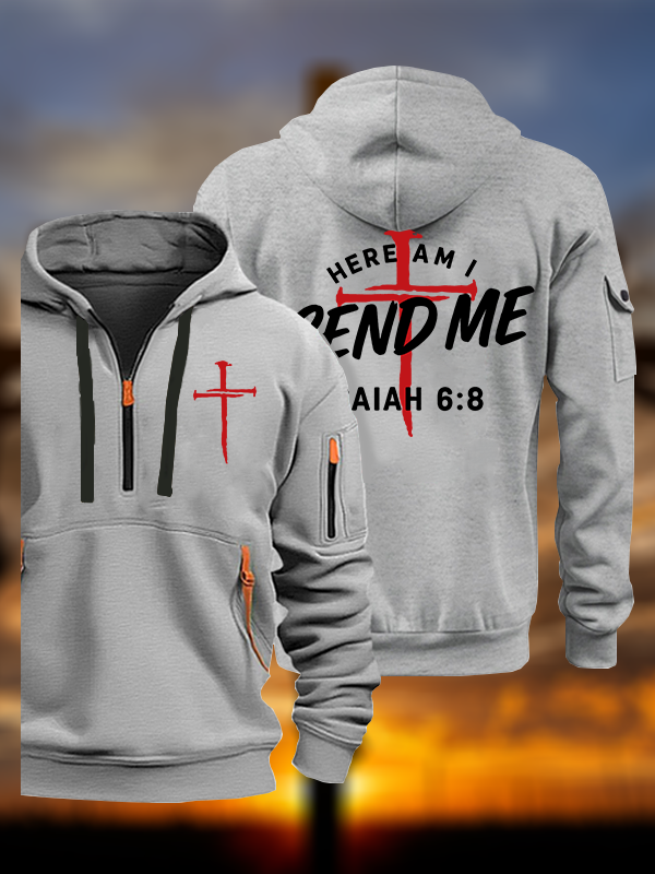 Here Am I Send Me  Jesus God Christian Zipper Hoodies