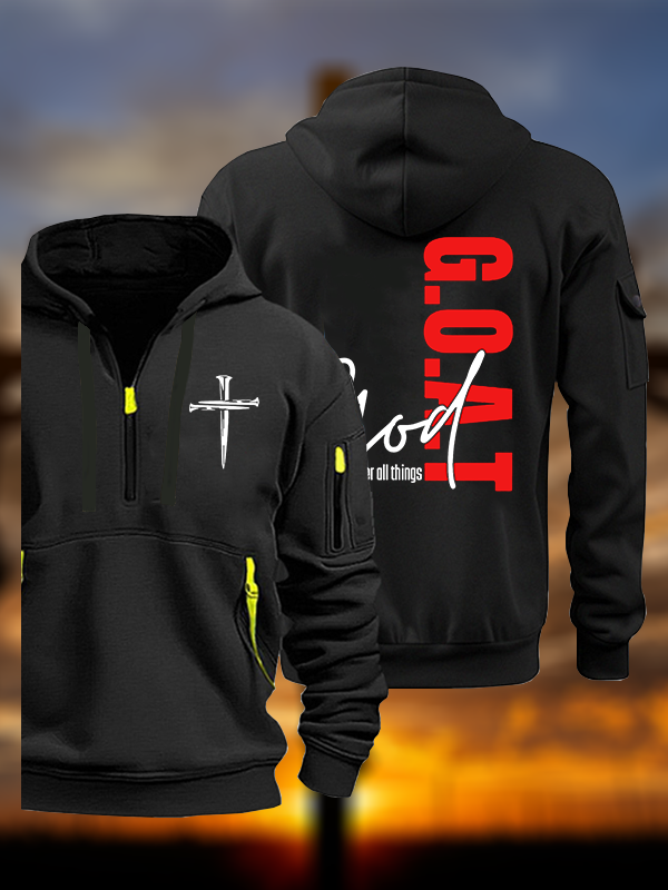 G.O.A.T.  Jesus God Christian Zipper Hoodies
