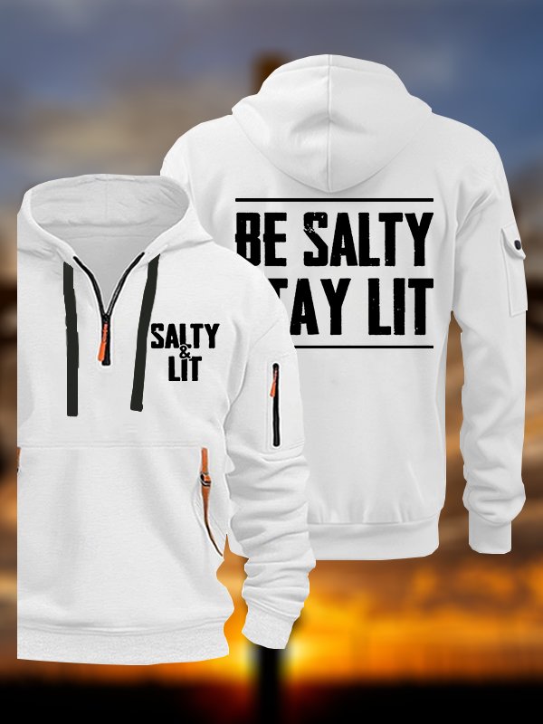 Be Salty Stay Lit  Jesus God Christian Zipper Hoodies