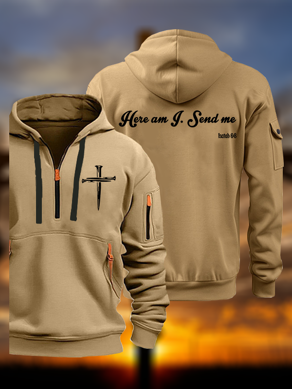 Here Am I Send Me  Jesus God Christian Zipper Hoodies