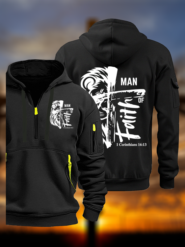 Man Of Faith Jesus God Christian Zipper Hoodies