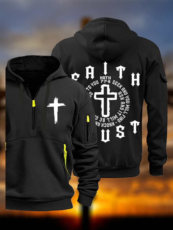 Faith Trust Cross Jesus God Christian Zipper Hoodies
