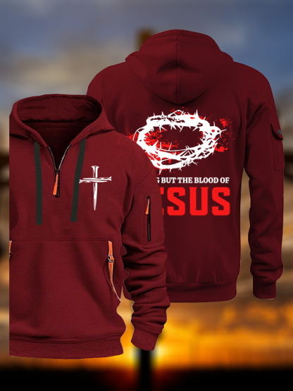Nothing But The Blood Of Jesus Jesus God Christian Zipper Hoodies