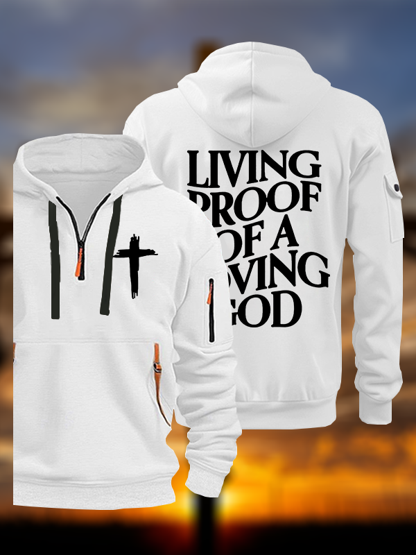 Living Proof Of A Loving God  Jesus God Christian Zipper Hoodies