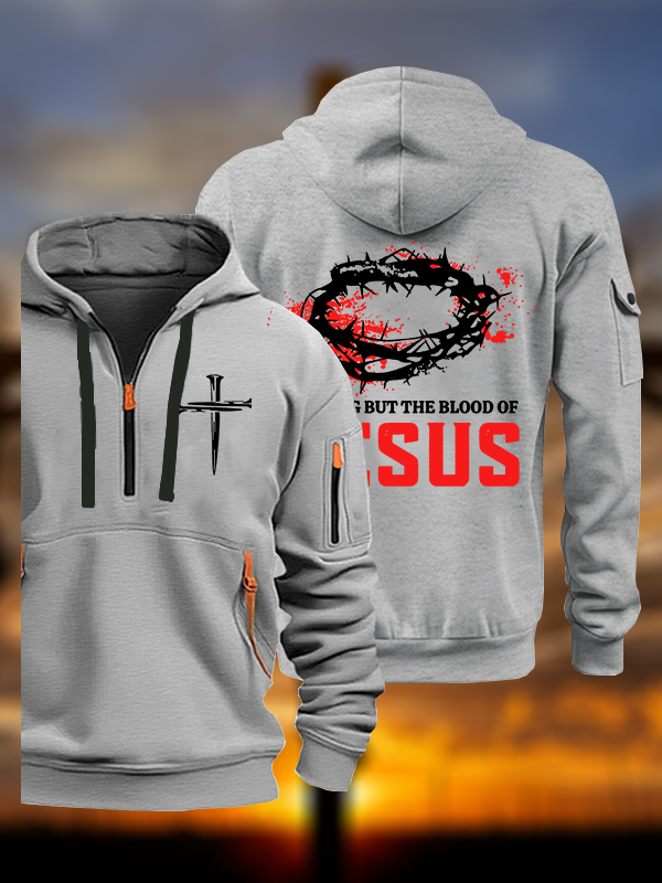 Nothing But The Blood Of Jesus Jesus God Christian Zipper Hoodies