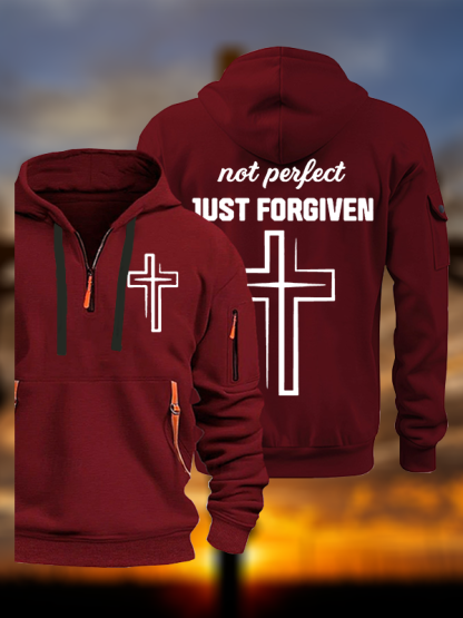 Not Perfect Just Forgiven Jesus God Christian Zipper Hoodies