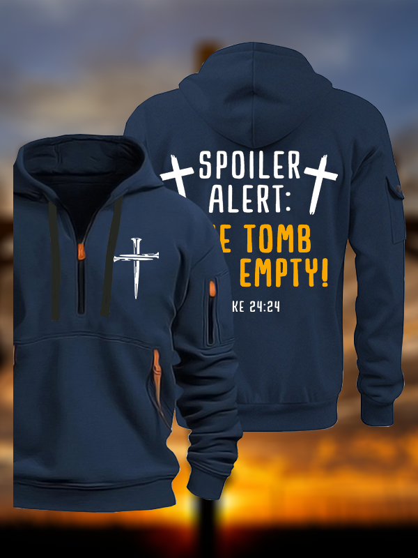 Spoiler Alert:The Tomb Was Empty Jesus God Christian Zipper Hoodies