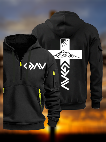 God is Greater than the Highs & Lows Jesus God Christian Zipper Hoodies