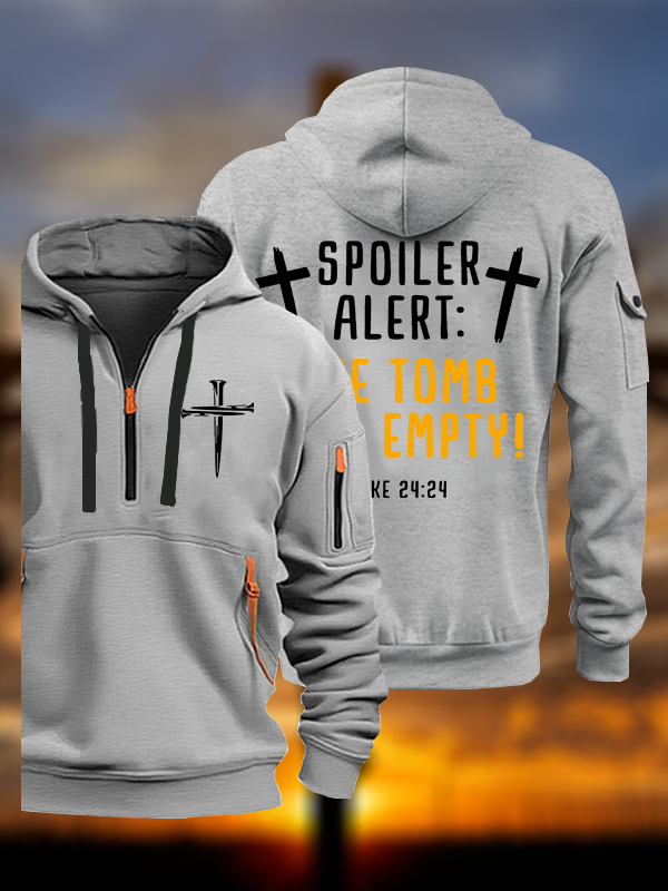 Spoiler Alert:The Tomb Was Empty Jesus God Christian Zipper Hoodies