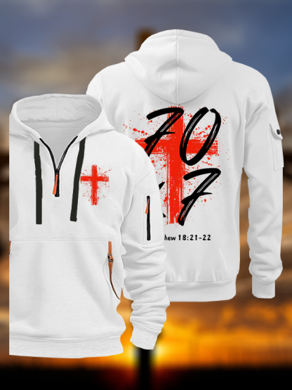 Matthew 18:21-22 Jesus God Christian Zipper Hoodies