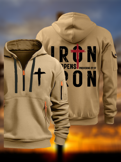  Iron Sharpens Iron  Jesus God Christian Zipper Hoodies