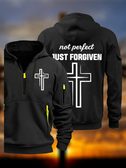 Not Perfect Just Forgiven Jesus God Christian Zipper Hoodies