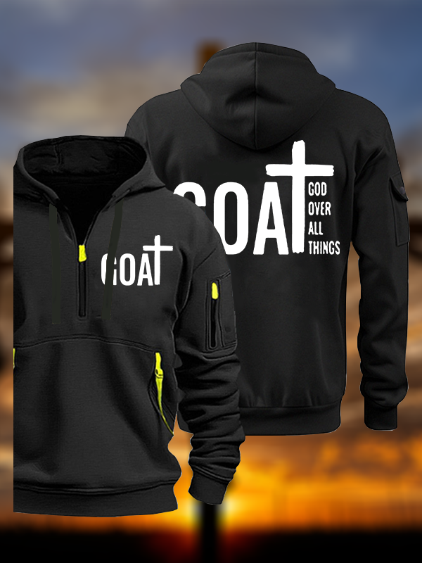 Goat God Over All Things Jesus God Christian Zipper Hoodies