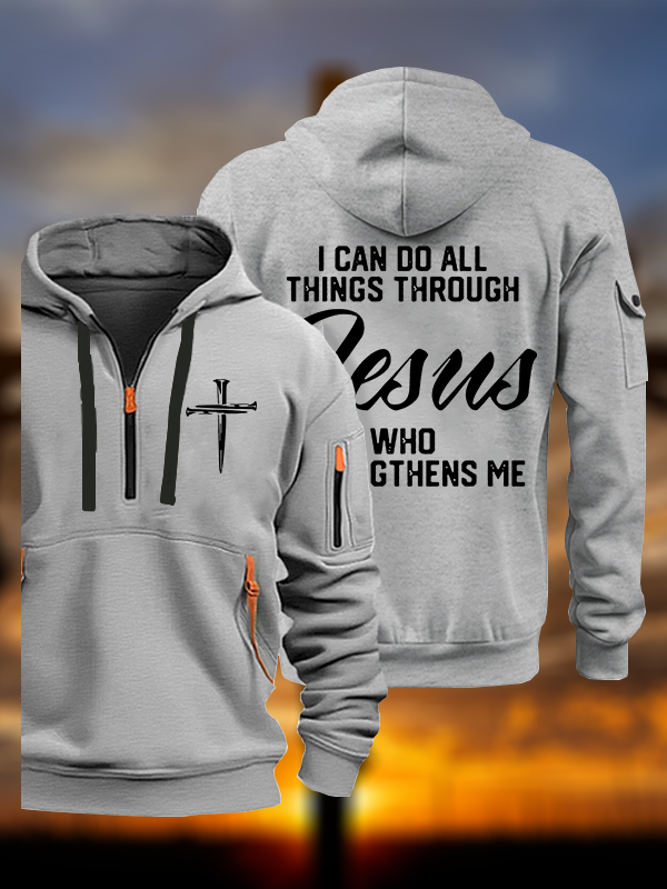 I Can Do All Things Through Jesus Jesus God Christian Zipper Hoodies