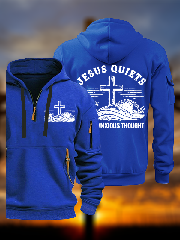 Jesus Quiets Every Anxious Thought  Jesus God Christian Zipper Hoodies