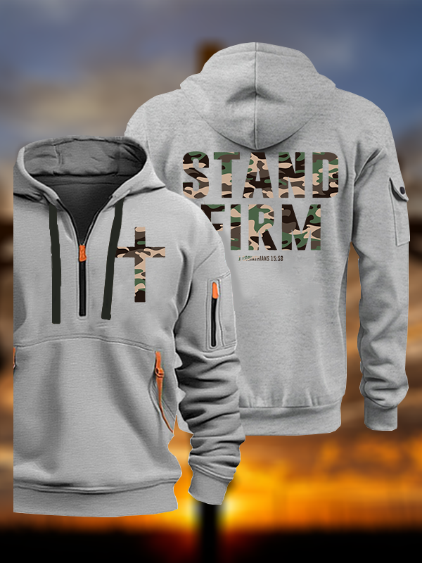 Stand Firm Jesus God Christian Zipper Hoodies