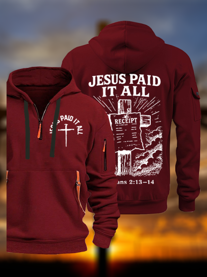 Jesus Paid It All  Jesus God Christian Zipper Hoodies