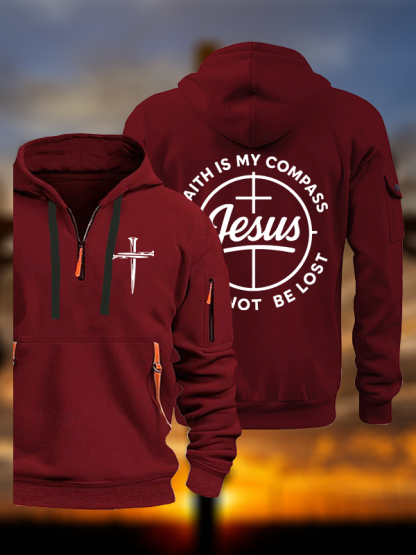 Faith Is My Compass Jesus God Christian Zipper Hoodies