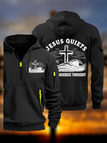 Jesus Quiets Every Anxious Thought  Jesus God Christian Zipper Hoodies