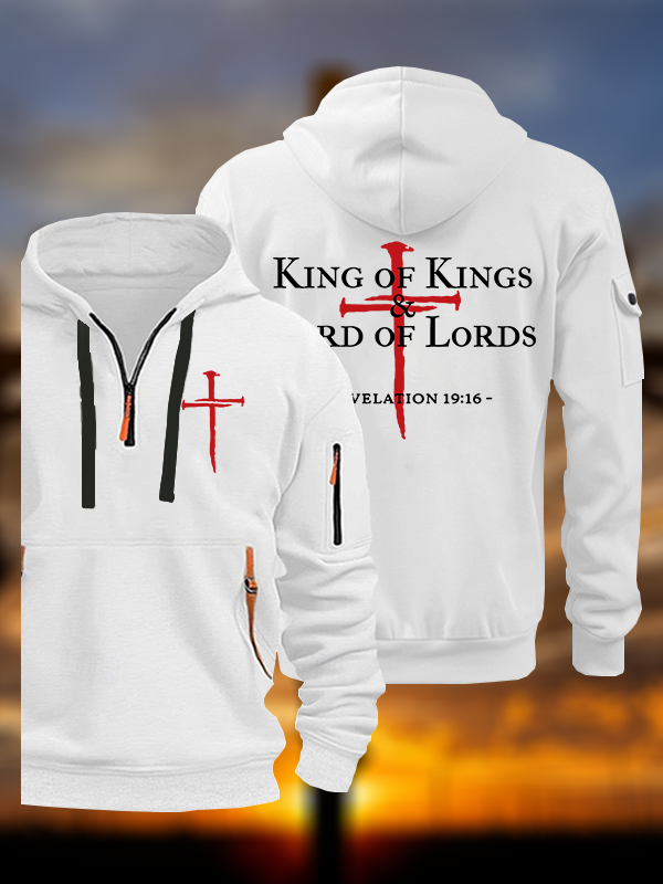 King of kings & Lord of Lords Jesus God Christian Zipper Hoodies