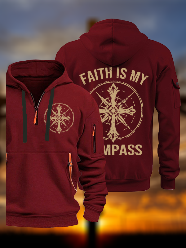 Faith Is My Compass Jesus God Christian Zipper Hoodies