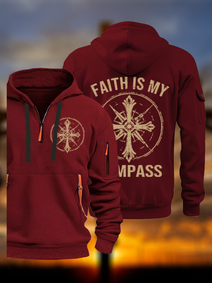 Faith Is My Compass Jesus God Christian Zipper Hoodies