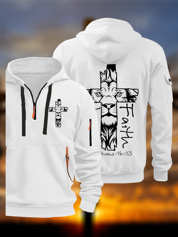Man Of Faith Jesus God Christian Zipper Hoodies