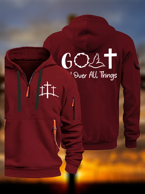 GOAT - God Over All Things  Jesus God Christian Zipper Hoodies