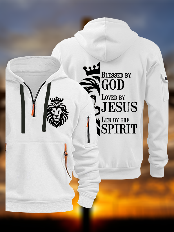 Blessed Loved Led Jesus God Christian Zipper Hoodies