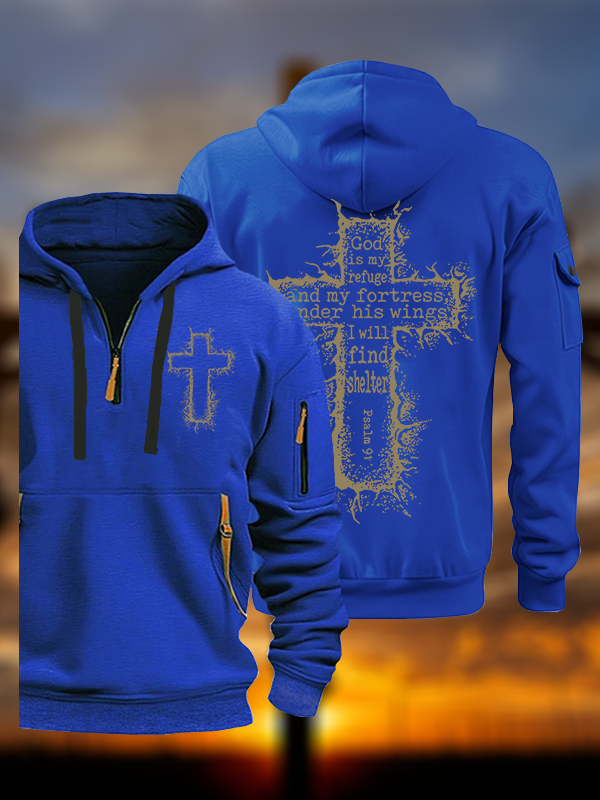 God Is My Refuge Psalm 91 Jesus God Christian Zipper Hoodies