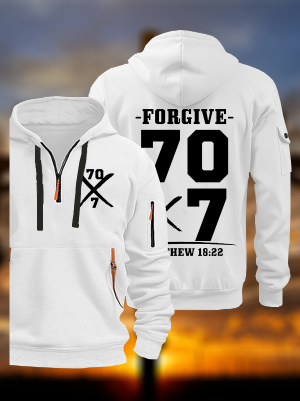 Forgive 70 times 7 Jesus God Christian Zipper Hoodies