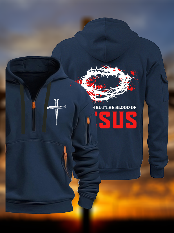 Nothing But The Blood Of Jesus Jesus God Christian Zipper Hoodies