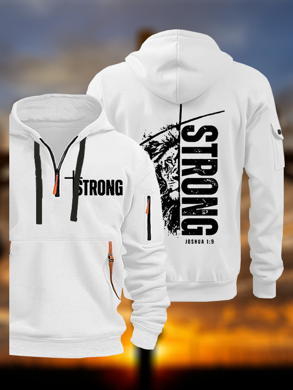 Strong Lion of Judah Jesus God Christian Zipper Hoodies