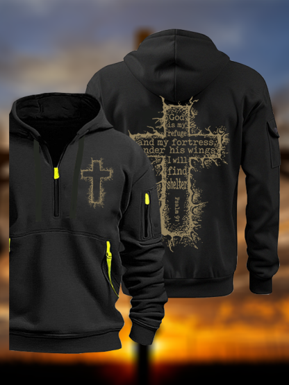 God Is My Refuge Psalm 91 Jesus God Christian Zipper Hoodies