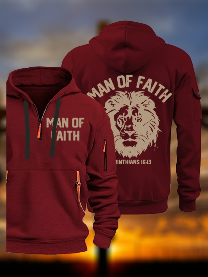 Man Of Faith  Jesus God Christian Zipper Hoodies