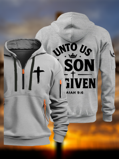 Unto Us A Son Is Given Jesus God Christian Zipper Hoodies