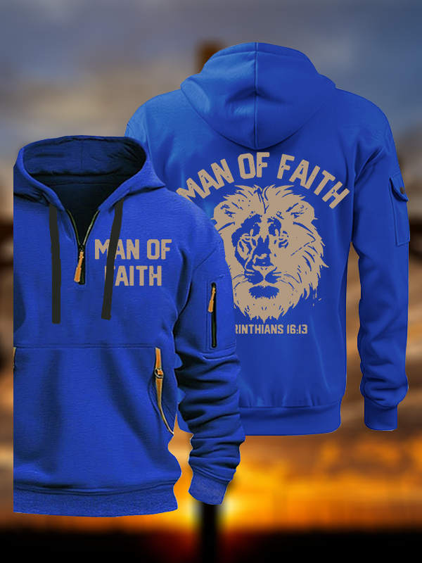 Man Of Faith  Jesus God Christian Zipper Hoodies