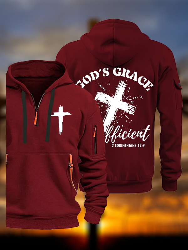 God's Grace Is Sufficient  Jesus God Christian Zipper Hoodies
