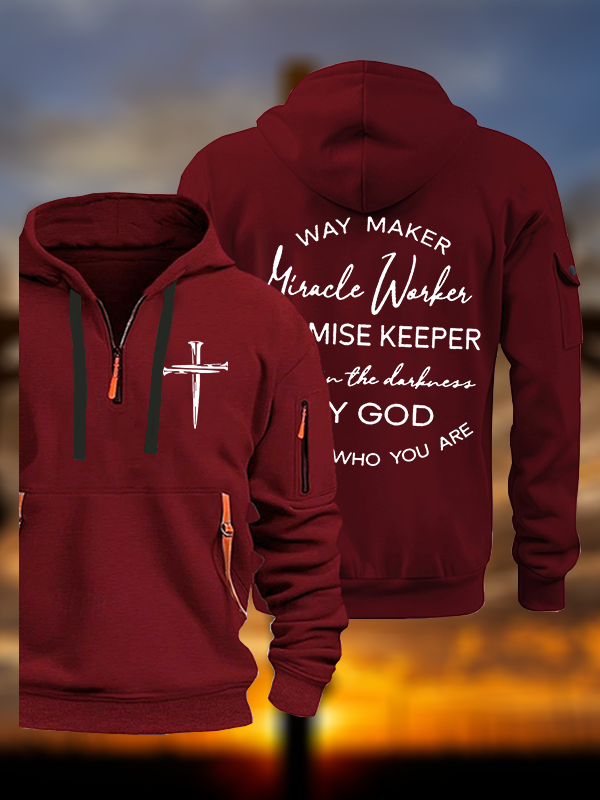 Way Maker Miracle Worker Promise Keeper Light In The Darkness My God That Is Who You Are Jesus God Christian Zipper Hoodies