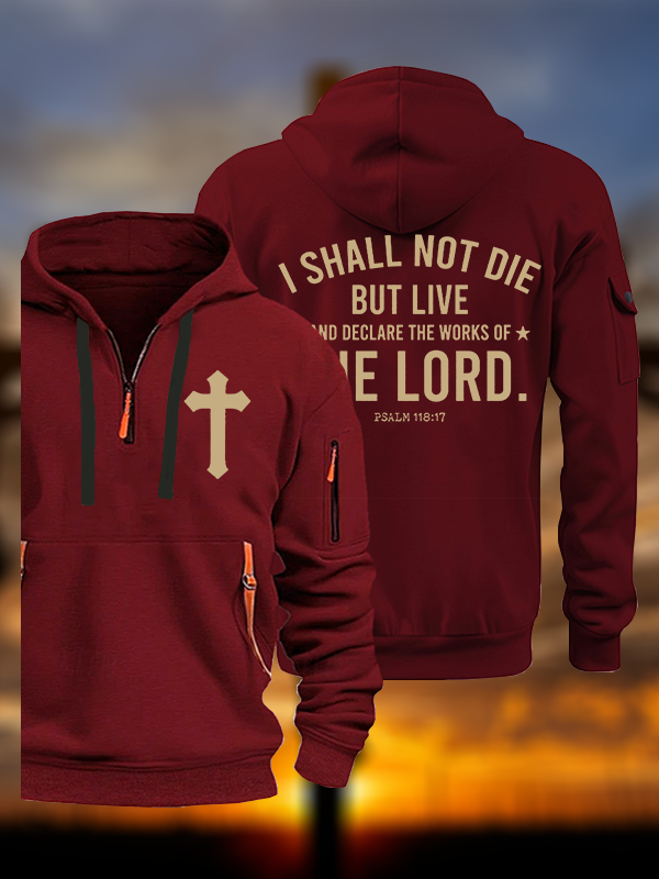 I Shall Not Die but Live Jesus God Christian Zipper Hoodies