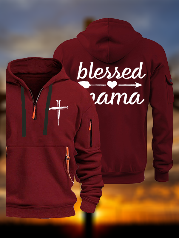 Blessed Mama  Jesus God Christian Zipper Hoodies