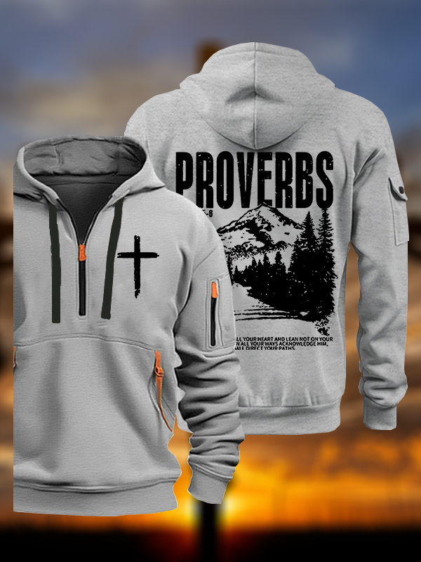 Proverbs 3:5-6 Jesus God Christian Zipper Hoodies